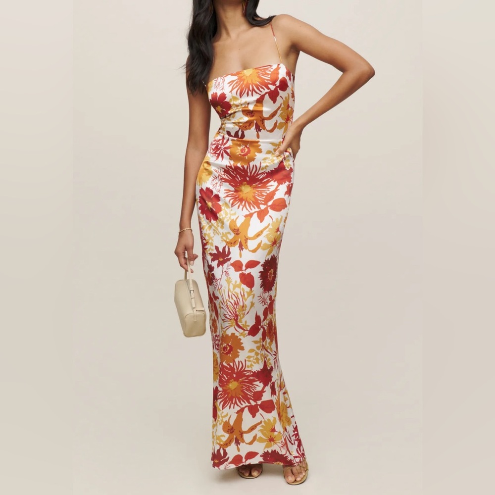 Reformation Frankie Silk Dress